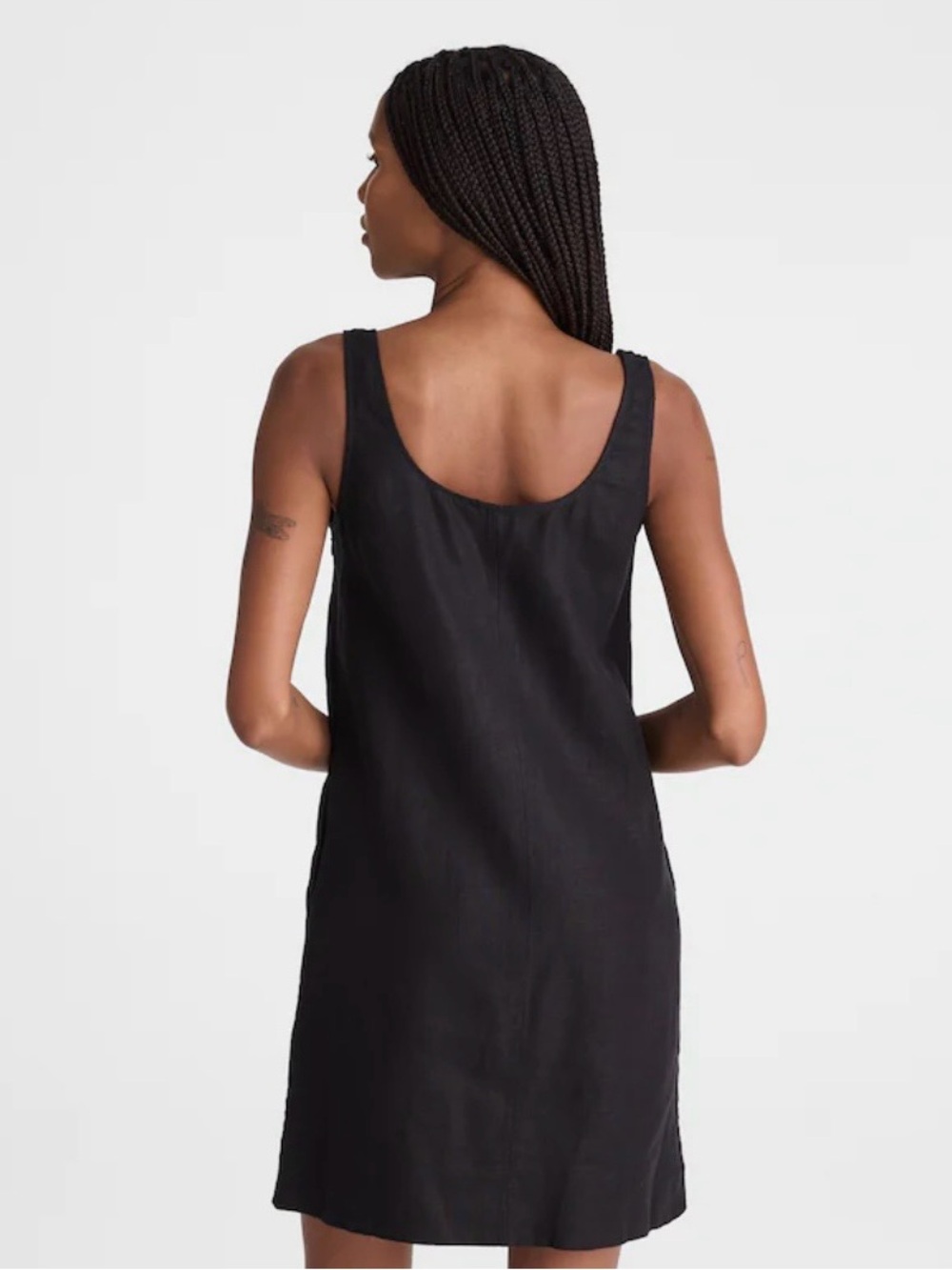 Madewell Scoopneck Mini Shift Dress in 100% Linen - Picture 5 of 8
